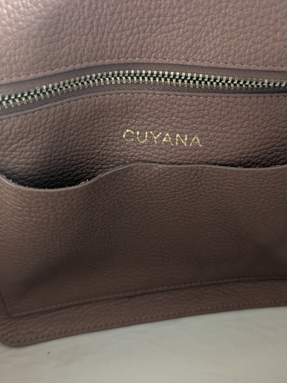 Cuyana Brown Leather Tote Bag - Classic Structured Tote - Picture 7 of 10